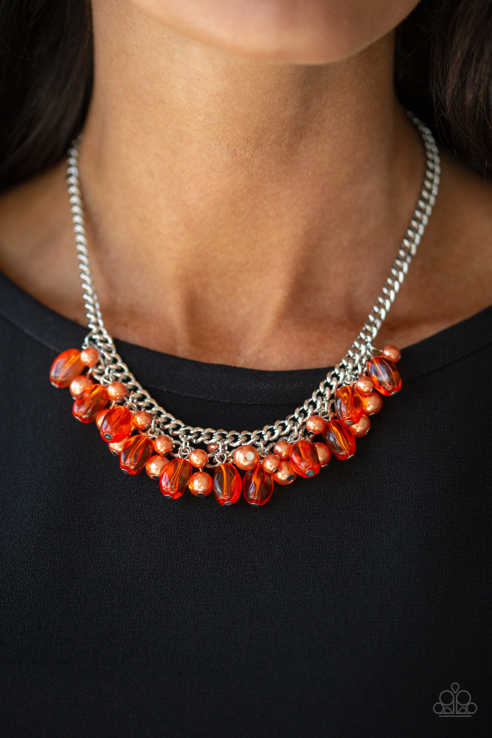 Paparazzi - 5th Avenue Flirtation - Orange Necklace Set