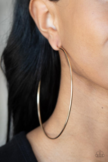 Paparazzi ~ Colossal Couture ~ Gold Hoop Earrings