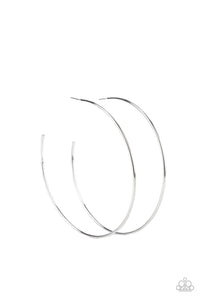 Paparazzi ~ Colossal Couture ~ Silver Hoop Earrings