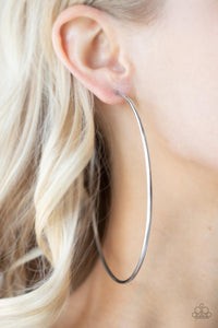 Paparazzi ~ Colossal Couture ~ Silver Hoop Earrings
