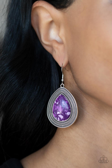 Paparazzi ~ Terrazzo Tundra ~ Purple Earrings