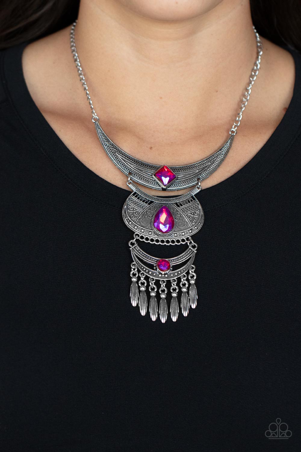 Paparazzi ~ Lunar Enchantment ~ Pink Necklace Set