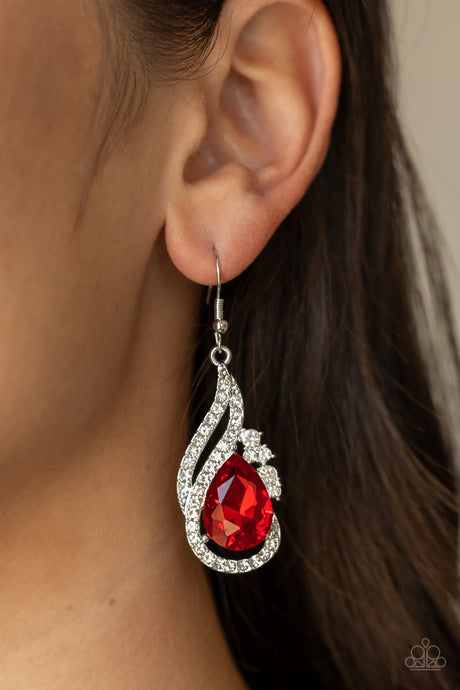 Paparazzi ~ Dancefloor Diva ~ Red Earrings