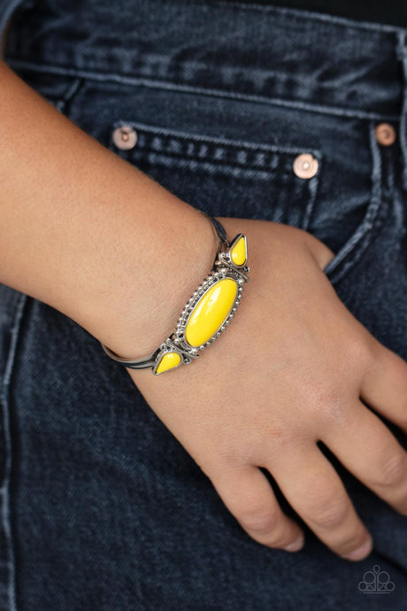 Paparazzi ~ Tribal Trinket ~ Yellow Cuff Bracelet