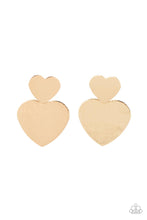 Load image into Gallery viewer, Paparazzi ~ Heart-Racing Refinement ~ Gold Post Earrings