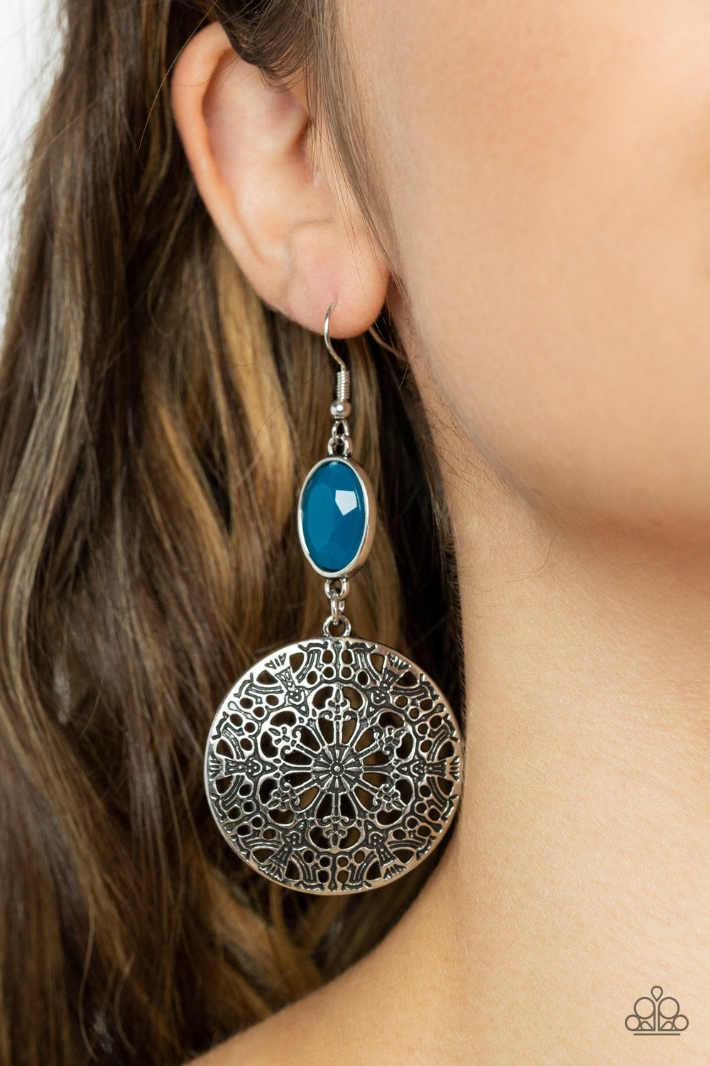 Paparazzi ~ Eloquently Eden ~ Blue Earrings