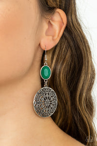 Paparazzi ~ Eloquently Eden ~ Green Earrings
