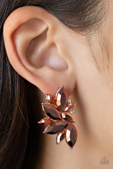 Paparazzi ~ Instant Iridescence ~ Copper Post Earrings