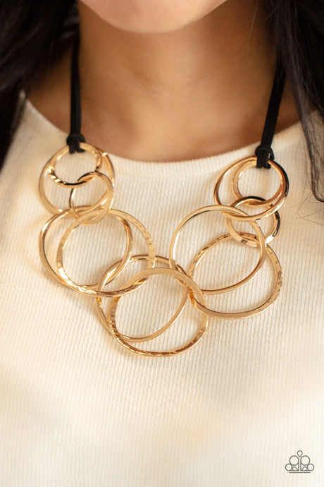 Paparazzi ~ Spiraling Out of COUTURE ~ Gold Necklace Set