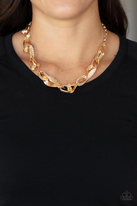 Paparazzi ~ METAL of Honor ~ Gold Necklace Set