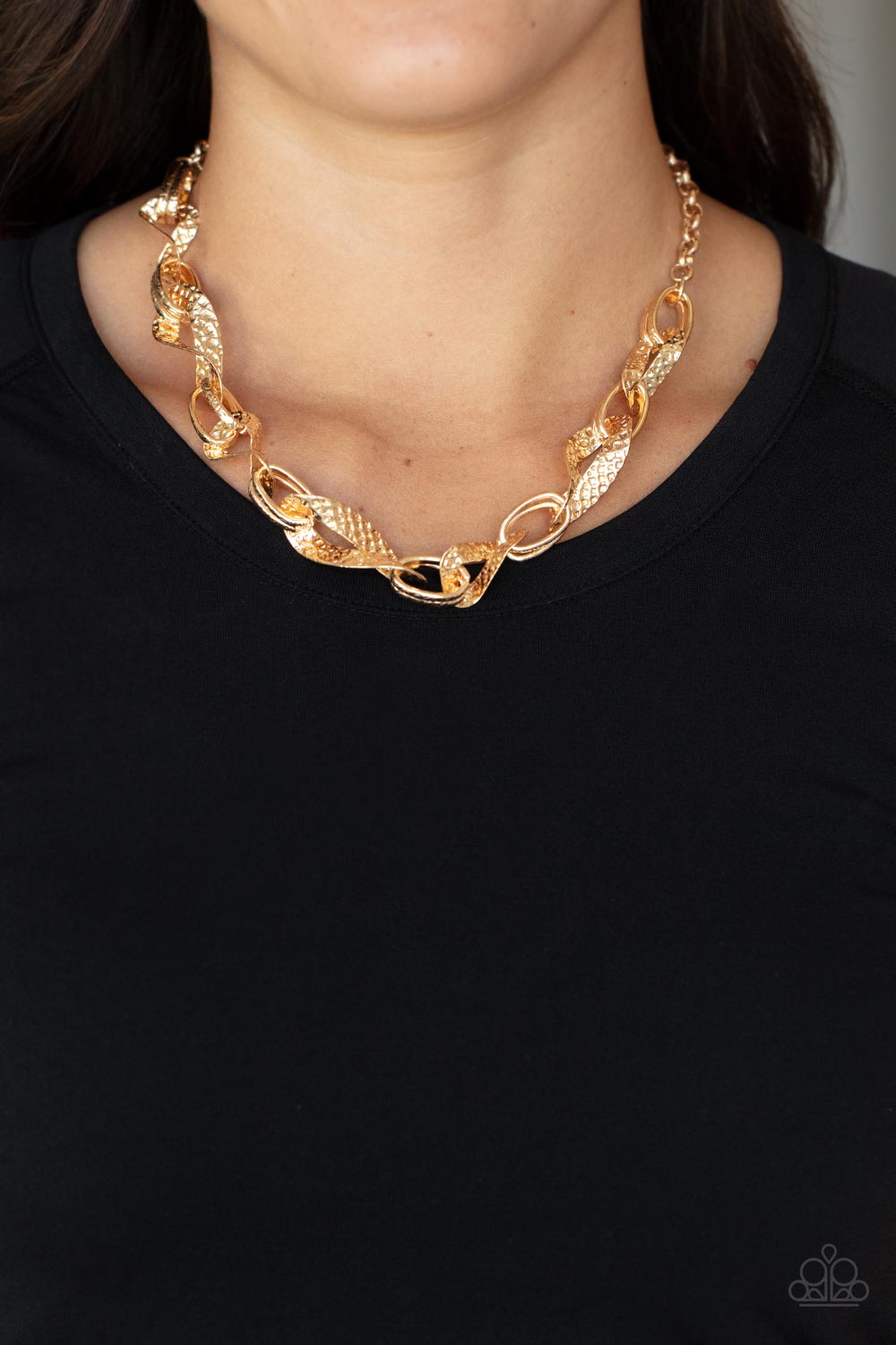 Paparazzi ~ METAL of Honor ~ Gold Necklace Set