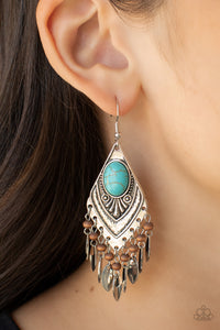 Paparazzi ~Earthy Etiquette ~ Blue Turquoise Earrings