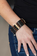 Load image into Gallery viewer, Paparazzi ~ Aruba Attire ~ Black Wooden Bracelet with Stretchy Bands