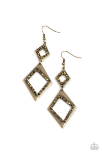 Paparazzi ~ Deco Decoupage ~ Brass Earrings