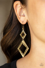 Load image into Gallery viewer, Paparazzi ~ Deco Decoupage ~ Brass Earrings