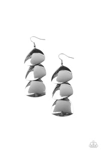 Paparazzi ~ Modishly Metallic ~ Black Earrings