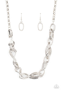 Paparazzi ~ METAL of Honor ~ Silver Necklace Set