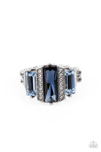 Load image into Gallery viewer, Paparazzi ~ A GLITZY Verdict ~ Blue Ring with a Dainty Stretchy Band