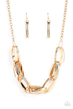 Load image into Gallery viewer, Paparazzi ~ Fiercely Flexing ~ Gold Necklace Set