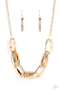Paparazzi ~ Fiercely Flexing ~ Gold Necklace Set