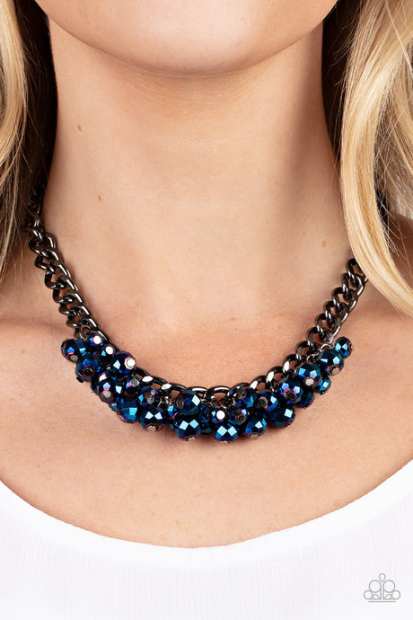 Paparazzi ~ Galactic Knockout ~ Blue Necklace Set