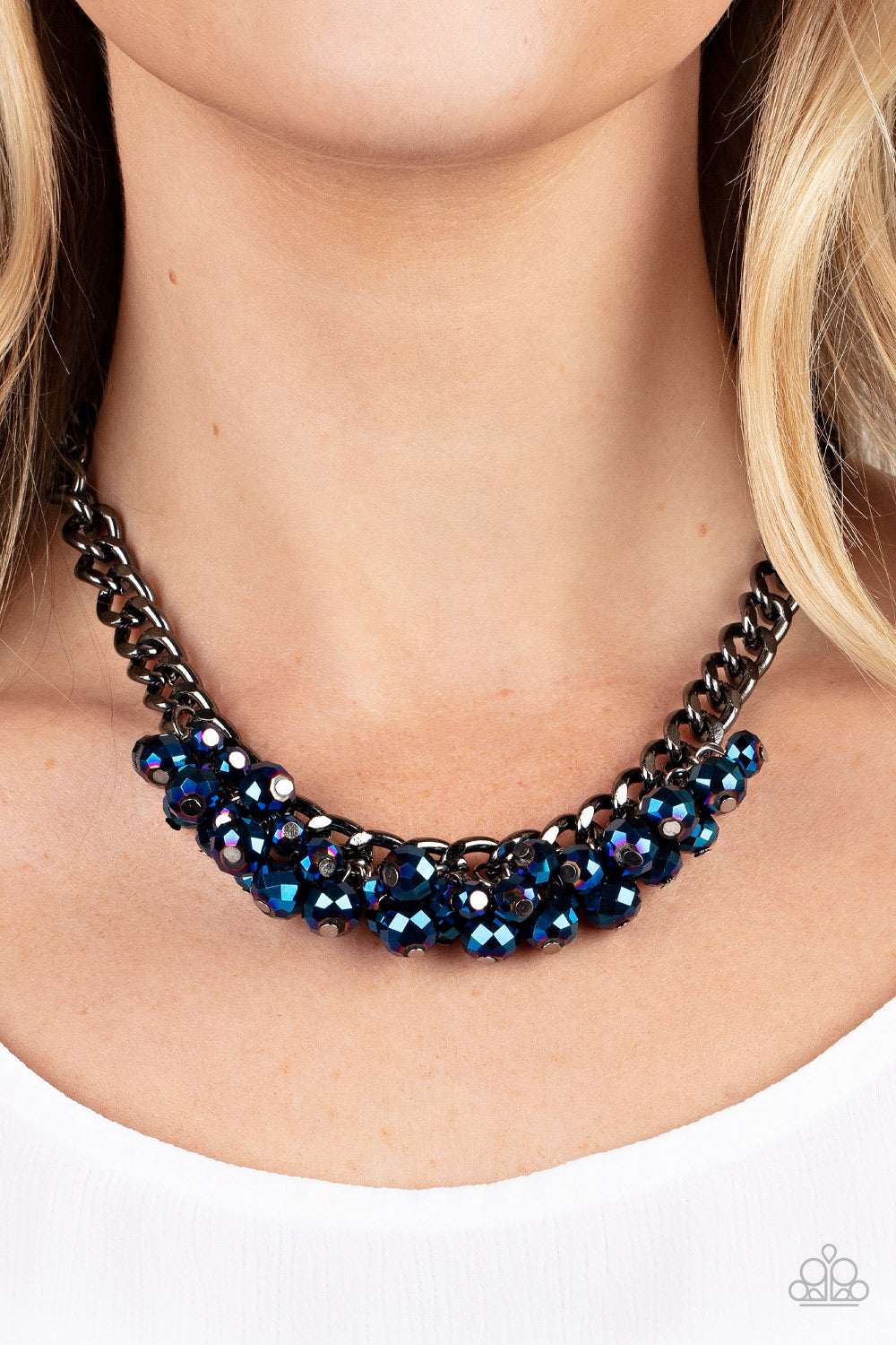 Paparazzi ~ Galactic Knockout ~ Blue Necklace Set
