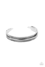 Load image into Gallery viewer, Paparazzi ~ QUILL-Call ~ Men&#39;s Silver Cuff Bracelet