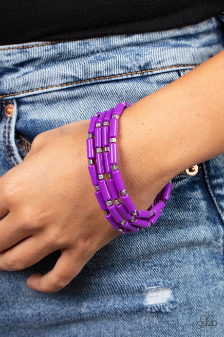 Paparazzi ~ Radiantly Retro ~ Purple Bracelet