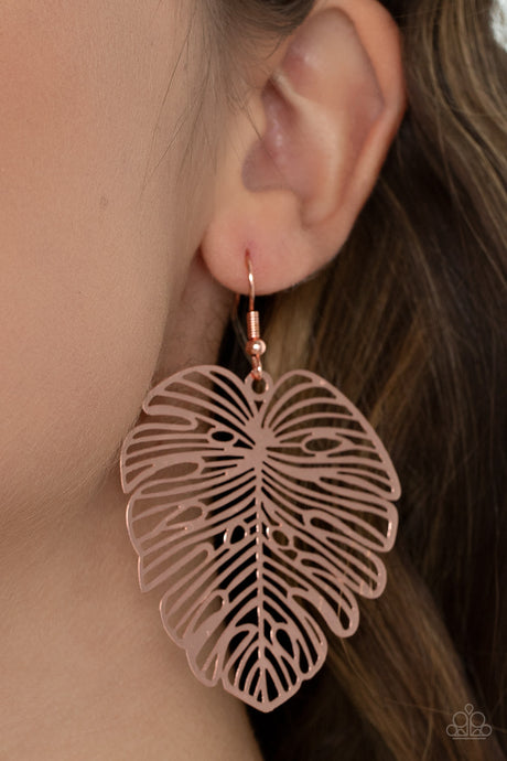 Paparazzi ~ Palm Palmistry ~ Copper Earrings