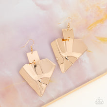 Load image into Gallery viewer, Paparazzi ~ Deceivingly Deco ~ Gold Earrings