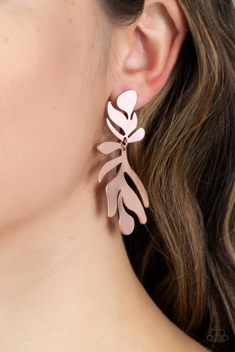 Paparazzi ~ Palm Picnic ~ Copper Post Earrings