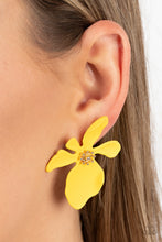 Load image into Gallery viewer, Paparazzi ~ Hawaiian Heiress ~ Yellow Post Earrings