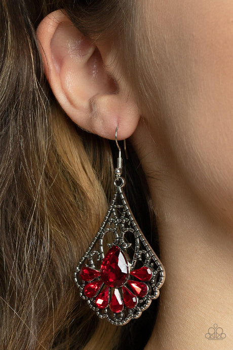 Paparazzi ~ Exemplary Elegance ~ Red Earrings