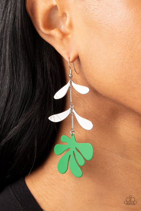 Paparazzi ~ Palm Beach Bonanza ~ Green Earrings