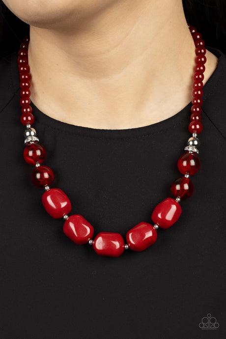 Paparazzi ~ Ten Out of TENACIOUS ~ Red Necklace Set