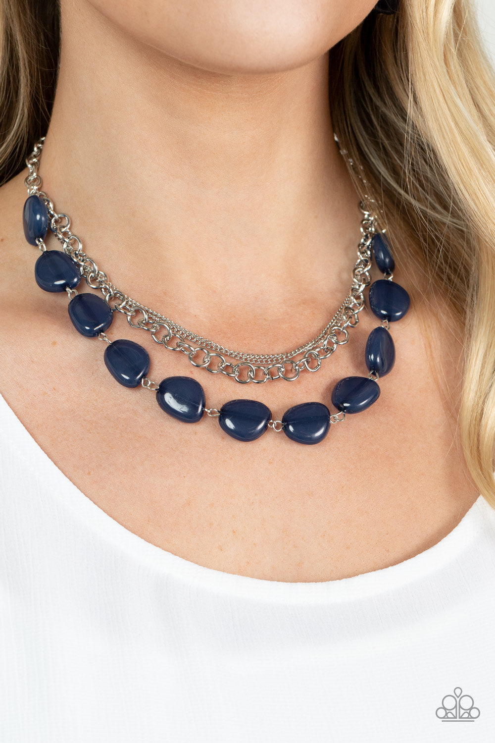 Paparazzi ~ Pumped Up Posh ~ Blue Necklace Set