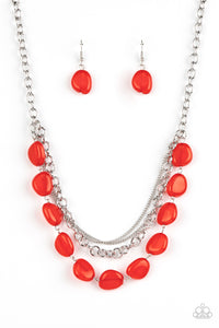Paparazzi ~ Pumped Up Posh ~ Red Necklace Set
