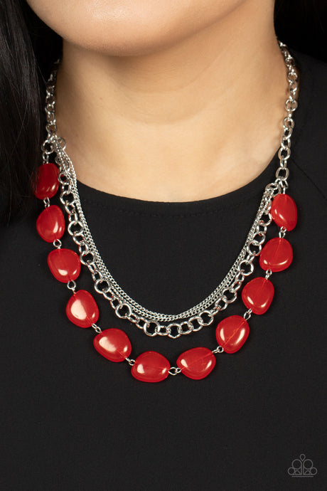 Paparazzi ~ Pumped Up Posh ~ Red Necklace Set