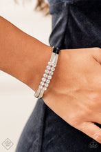 Load image into Gallery viewer, Paparazzi ~ Doubled Down Dazzle! ~ White Bracelet (Fashion Fix Exclusive)
