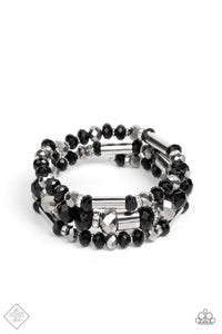 Paparazzi ~ Dynamic Dazzle ~ Black Infinity Wrap Style Bracelet (Fashion Fix Exclusive)