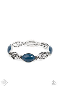 Paparazzi ~ Date Night Nouveau ~ Blue Necklace & Bracelet Set (Fashion fix Exclusive)