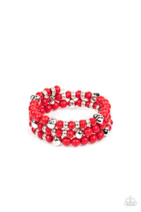 Paparazzi ~ Vibrant Verve! ~ Red Bracelet