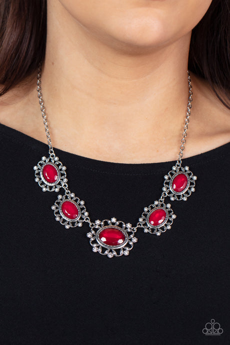 Paparazzi ~ Meadow Wedding ~ Red Necklace Set