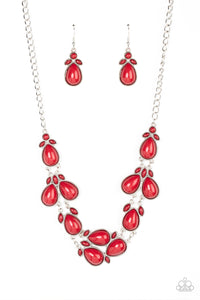 Paparazzi ~ Botanical Banquet ~ Red Necklace Set