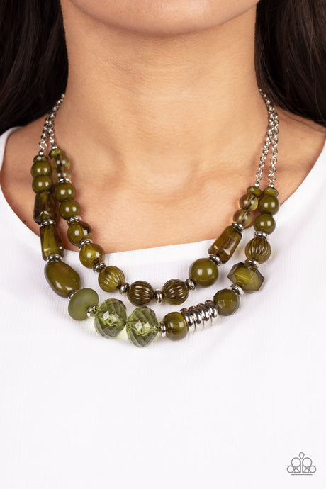 Paparazzi ~ Pina Colada Paradise ~ Green Necklace Set