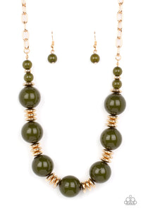 Paparazzi ~ Race to the POP ~ Green Necklace Set