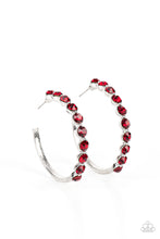 Load image into Gallery viewer, Paparazzi ~ Photo Finish ~ Red Hoop Post Earrings