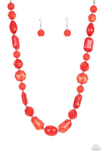 Load image into Gallery viewer, Paparazzi ~ Here Today, GONDOLA Tomorrow ~ Red Necklace Set