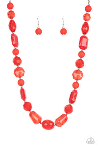 Paparazzi ~ Here Today, GONDOLA Tomorrow ~ Red Necklace Set