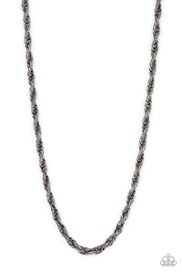 Paparazzi ~ Pit Stop ~ Men's Black Urban Necklace